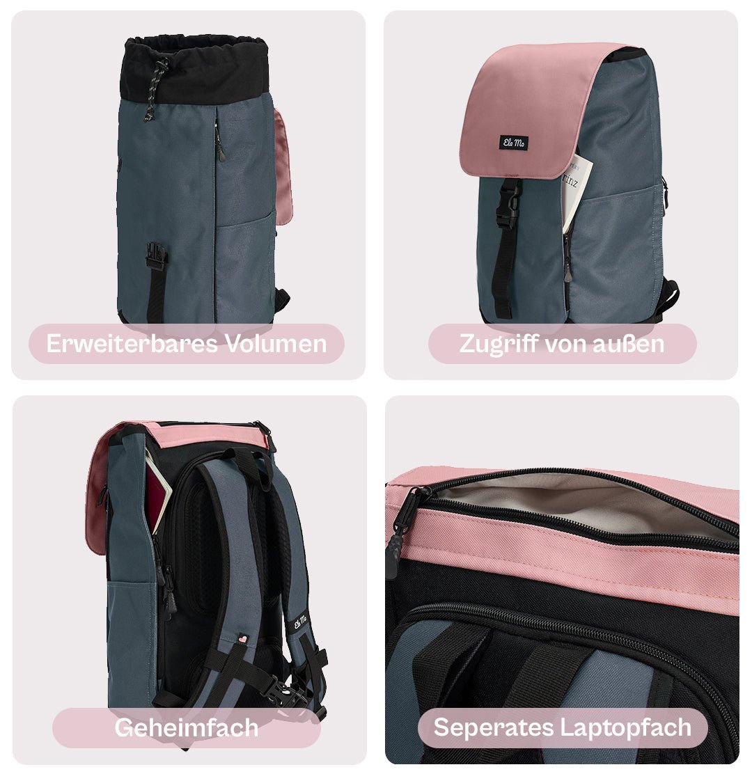 Ela Mo™ Everywhere Rucksack | Salmon