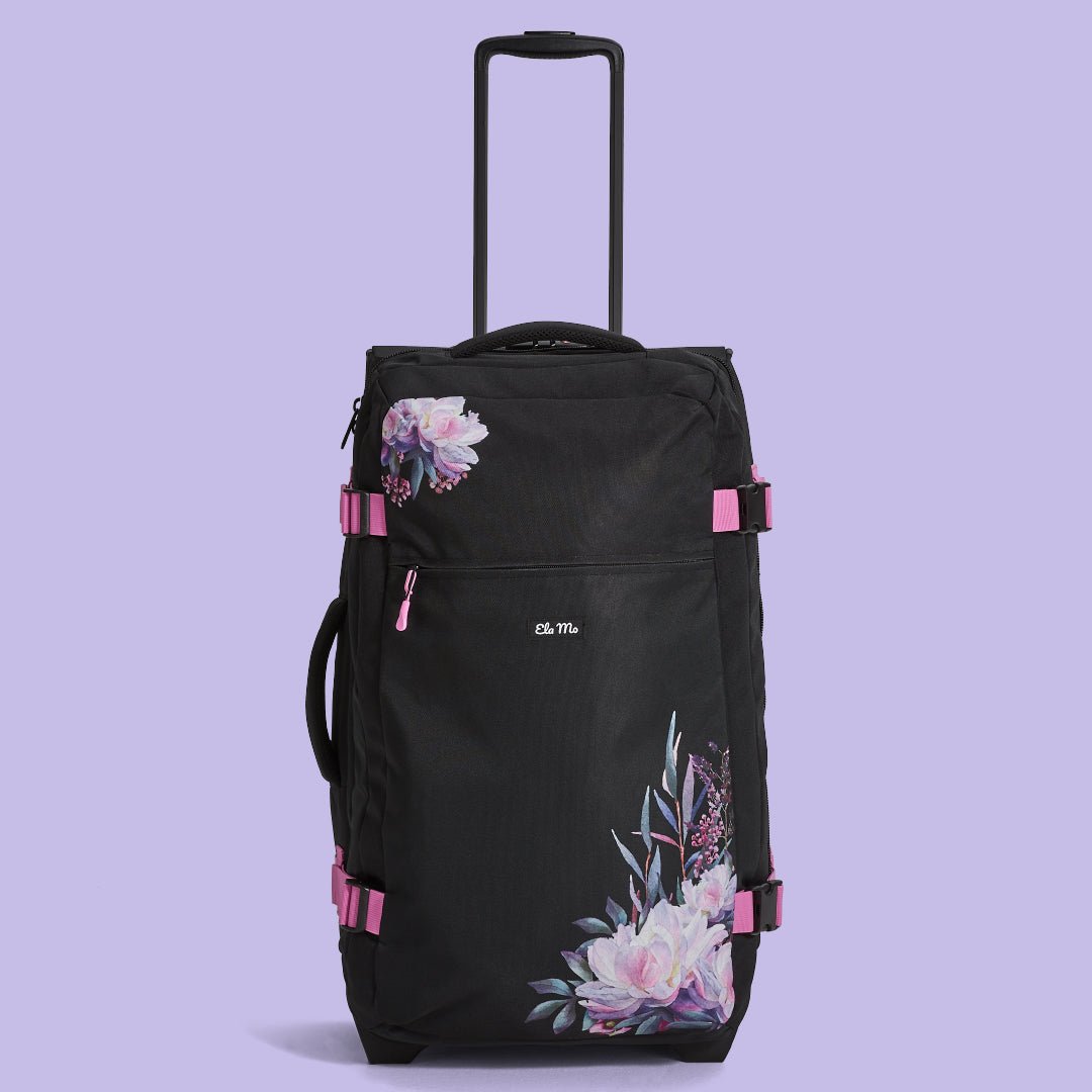 großer reiserucksack mit rollen Ela Mo™ Reisetasche mit Rollen "Beauty in Darkness": Stylisch & geräumig