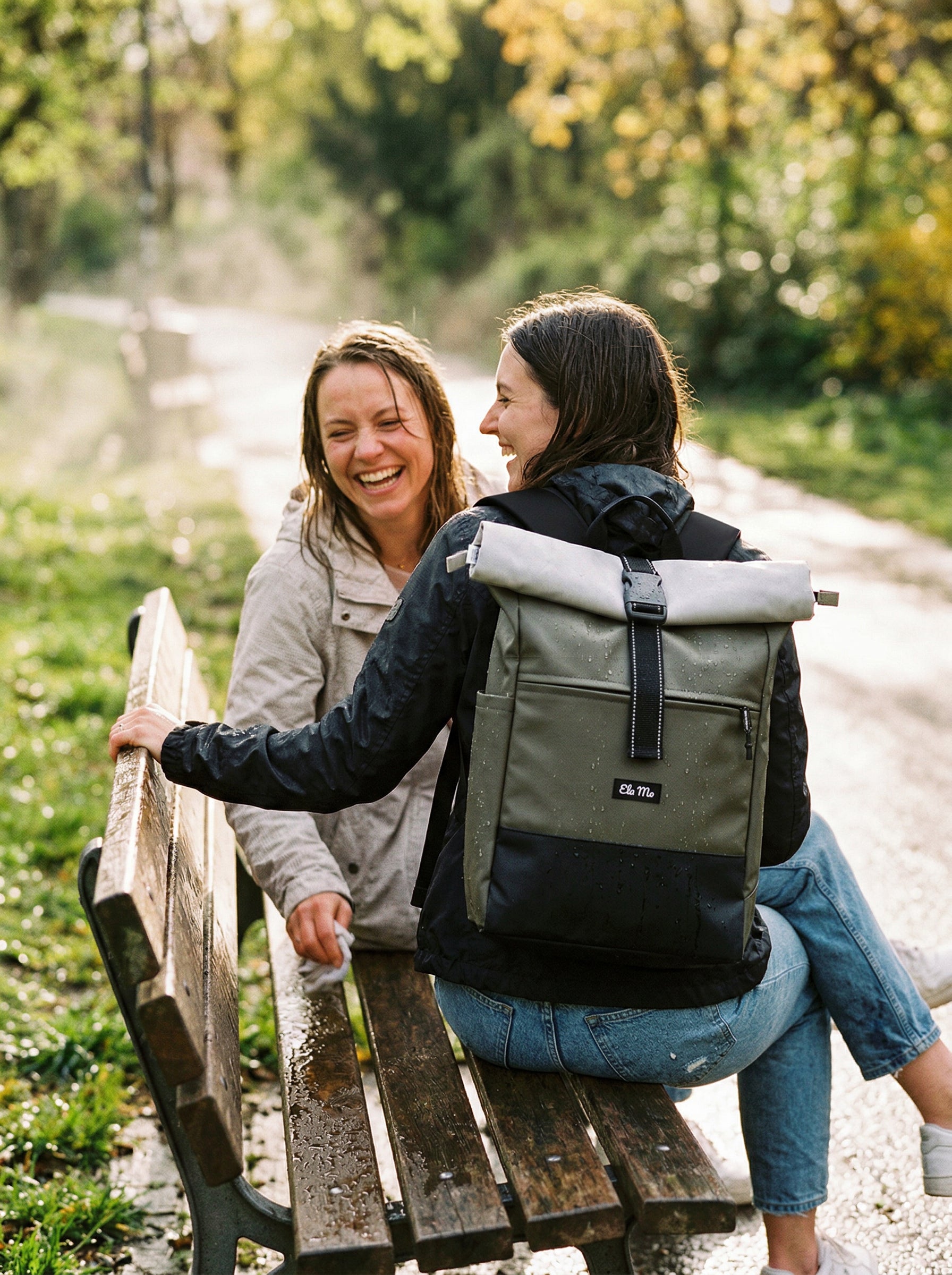 Ela Mo™ Rolltop Rucksack | Coated Edition Olive