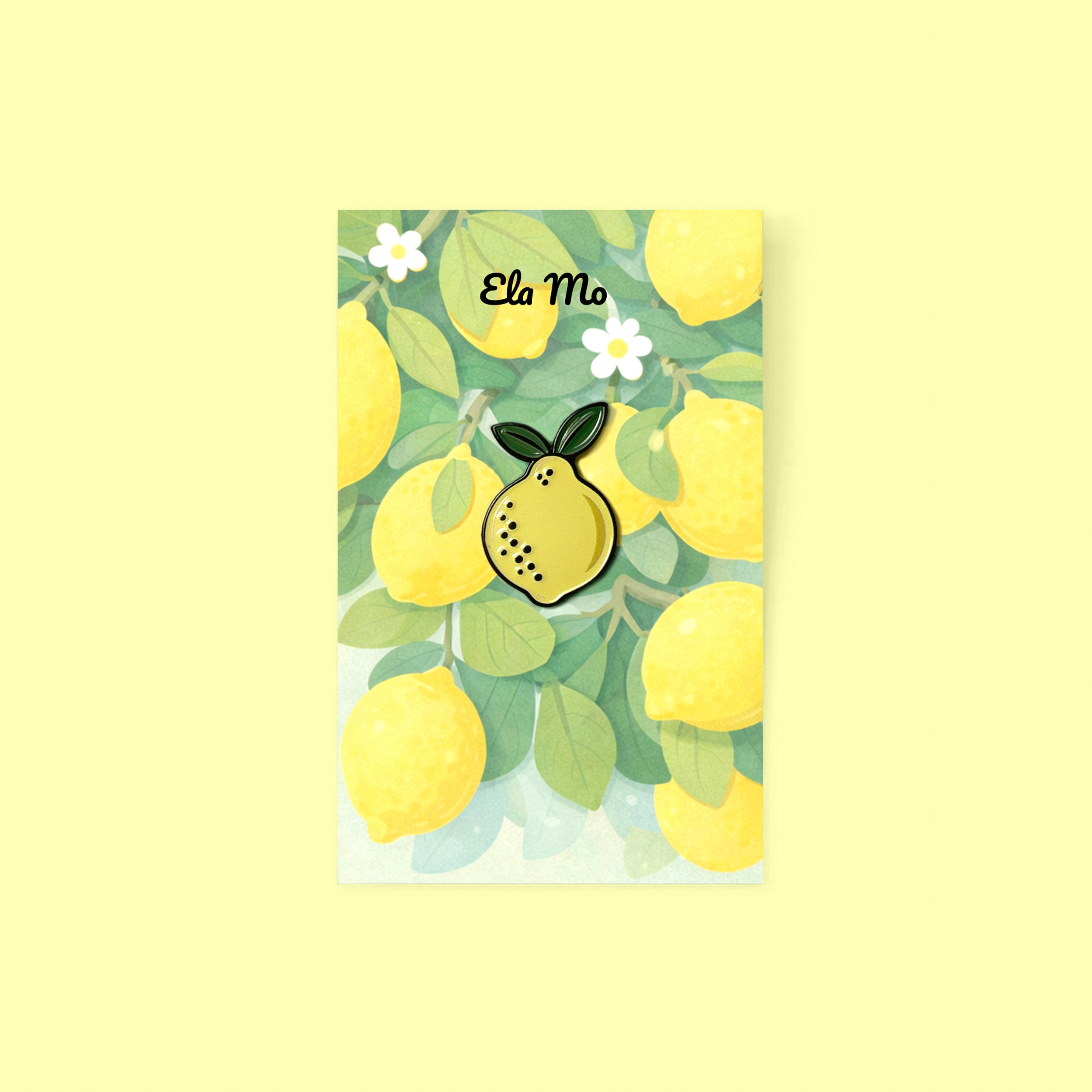 Ela Mo™ Pin für Rucksäcke | Zitrone