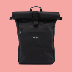 Black Ela Mo™ Rolltop Rucksack | Black