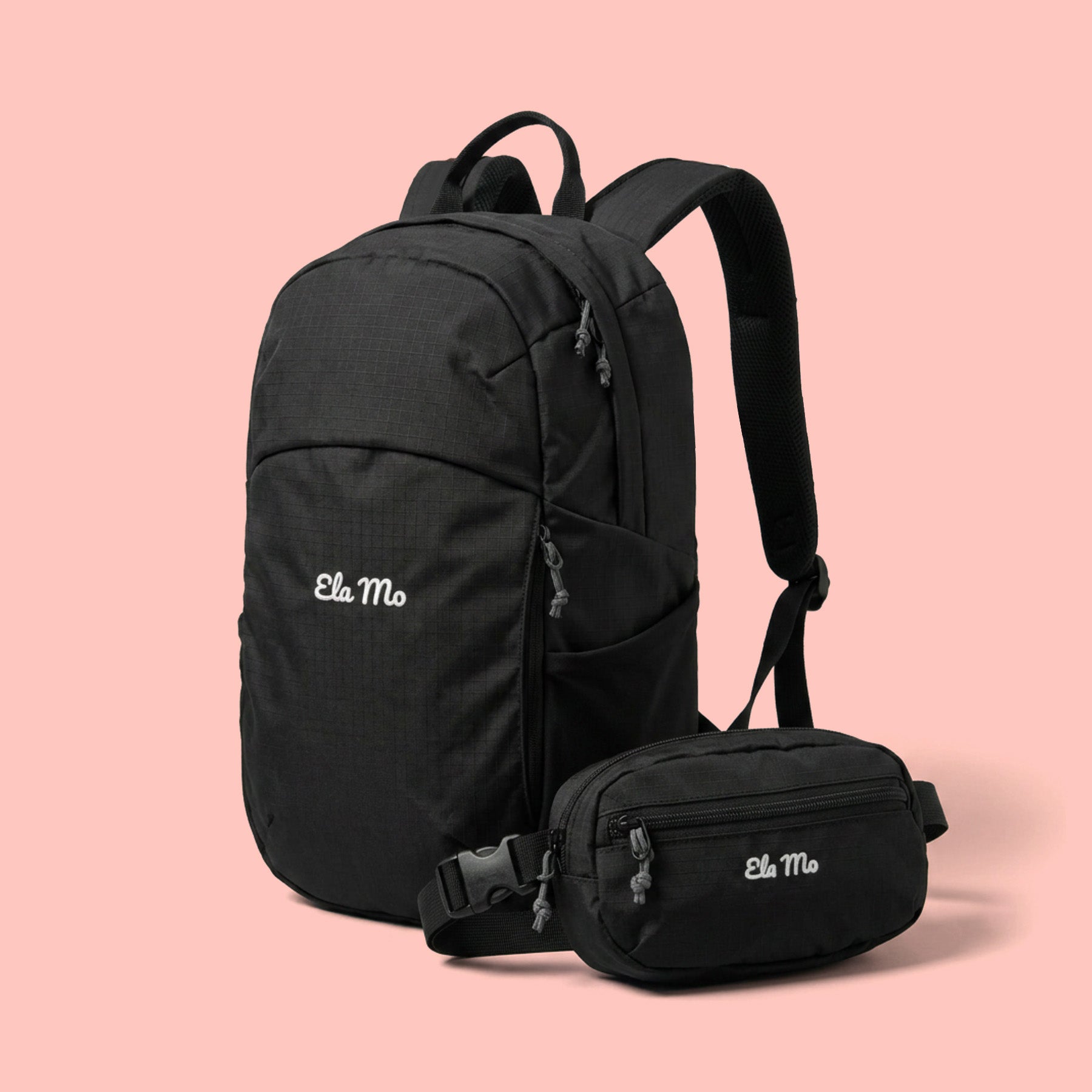 Ela Mo™ Active Duo Rucksack + Hip Bag | Black