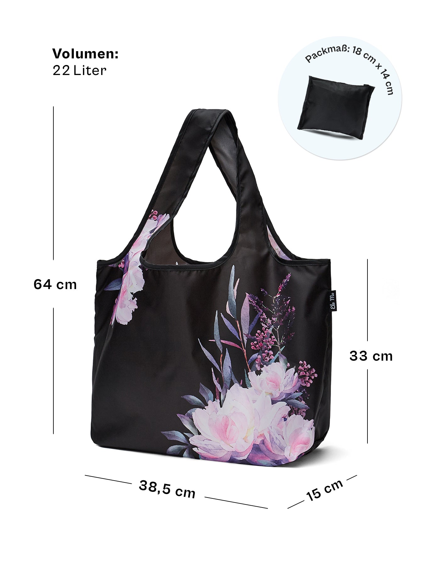 Ela Mo™ Carry All Tragetasche – faltbar  | Beauty in Darkness