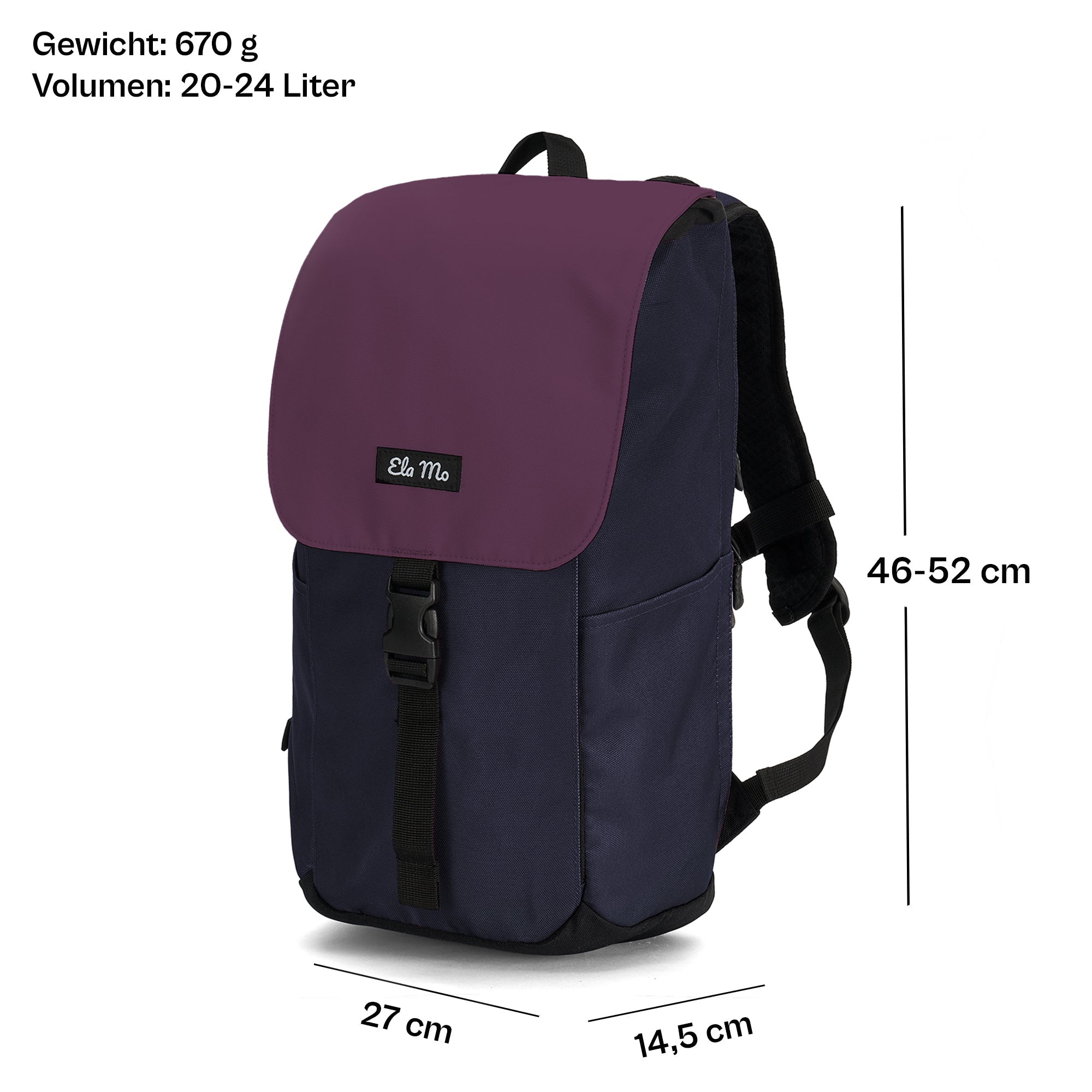 Ela Mo™ Everywhere Rucksack | Berry