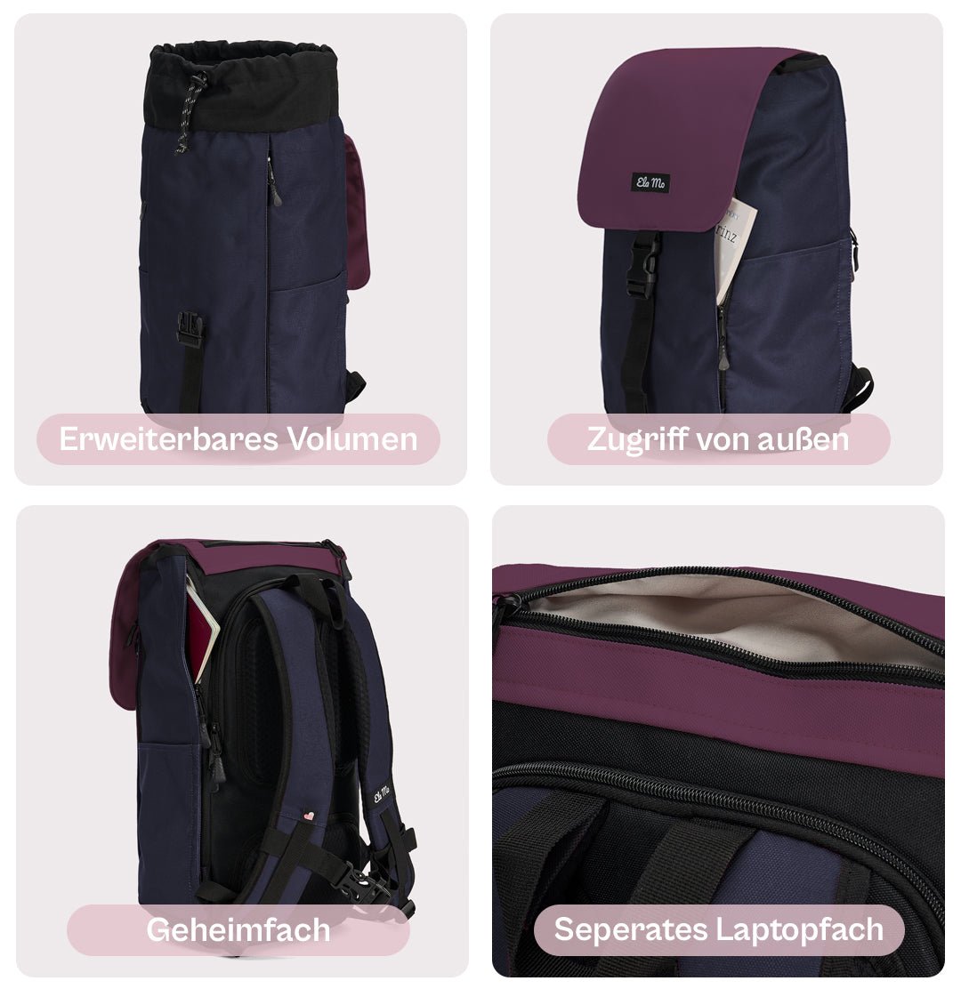 Ela Mo™ Everywhere Rucksack | Berry