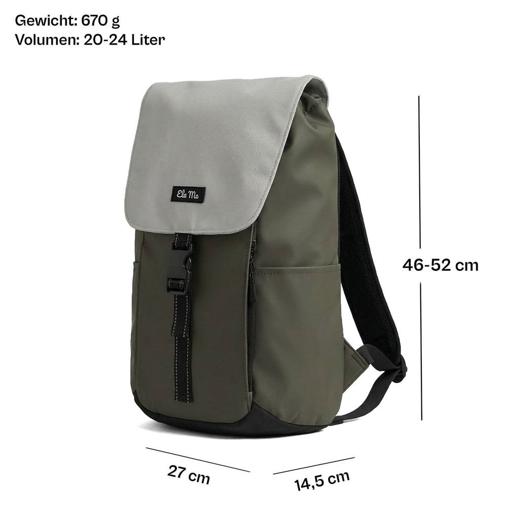 Ela Mo™ Everywhere Rucksack | (Coated) Olive