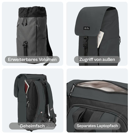 Ela Mo™ Everywhere Rucksack | (Coated) Slate