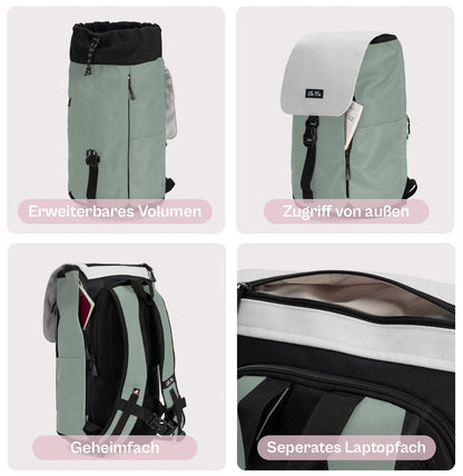 Ela Mo™ Everywhere Rucksack | Mintgrey