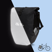 Ela Mo™ Fahrradtasche für Gepäckträger | Black Reflective
