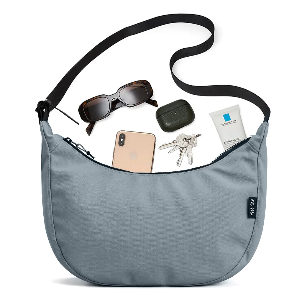 Ela Mo™ Moon Bag | Smoke Blue