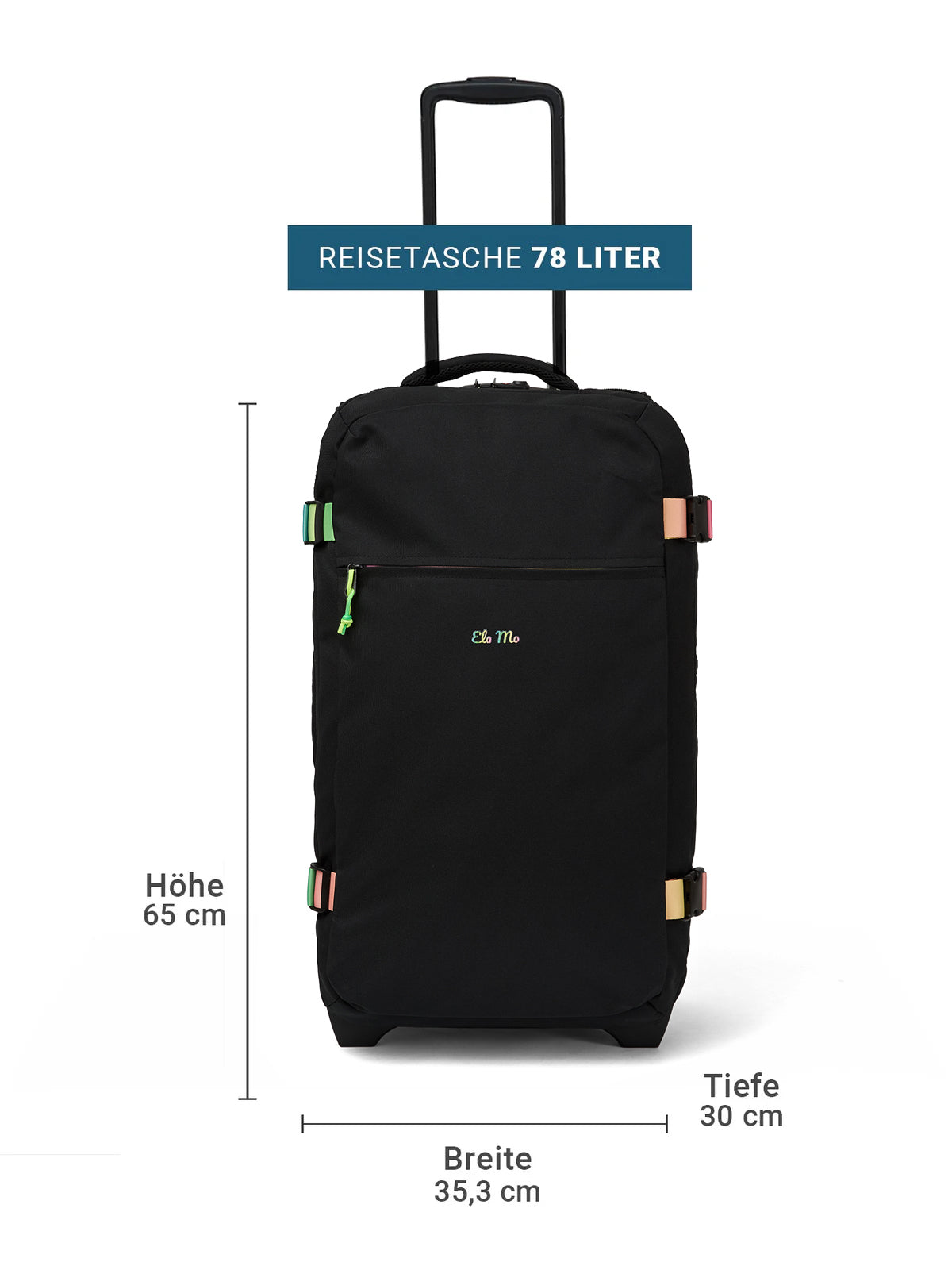 Ela Mo™ Reisetasche mit Rollen 78 Liter | Rainbow