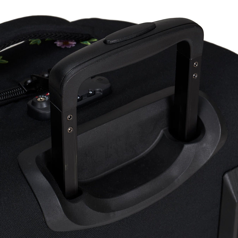 Ela Mo™ Reisetasche mit Rollen, 78 Liter, schwarz | Auf weißem Hintergrund.