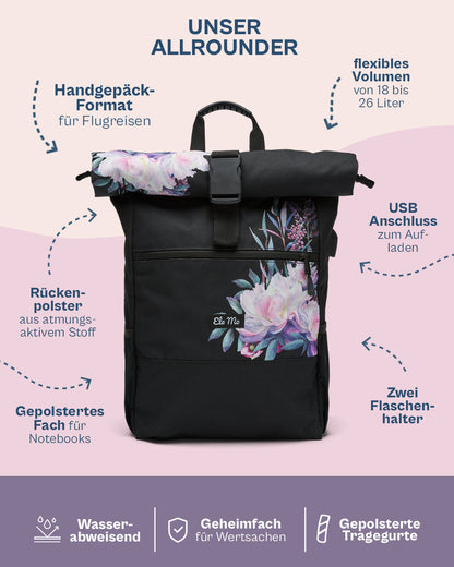 Ela Mo™ Rolltop + Regenschutz + Schirm | Herbst-Set