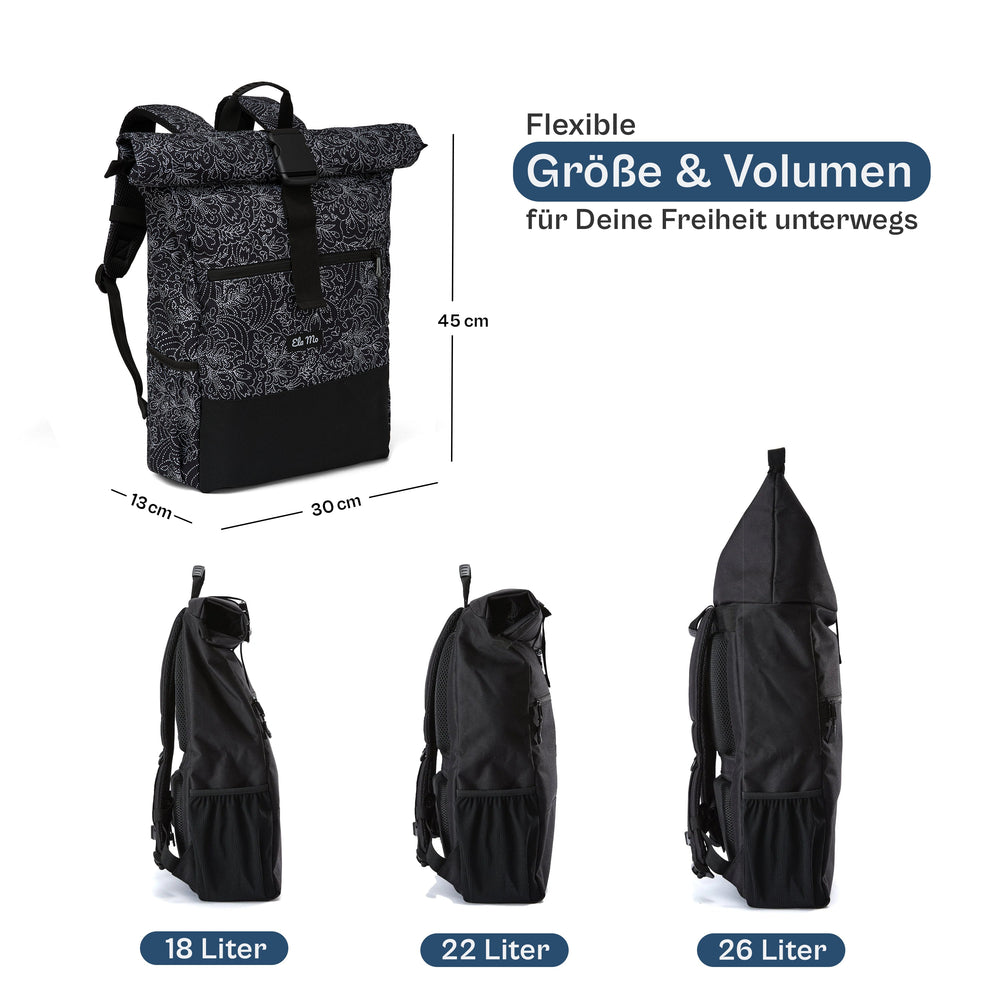 Ela Mo™ Rolltop Rucksack | Dots
