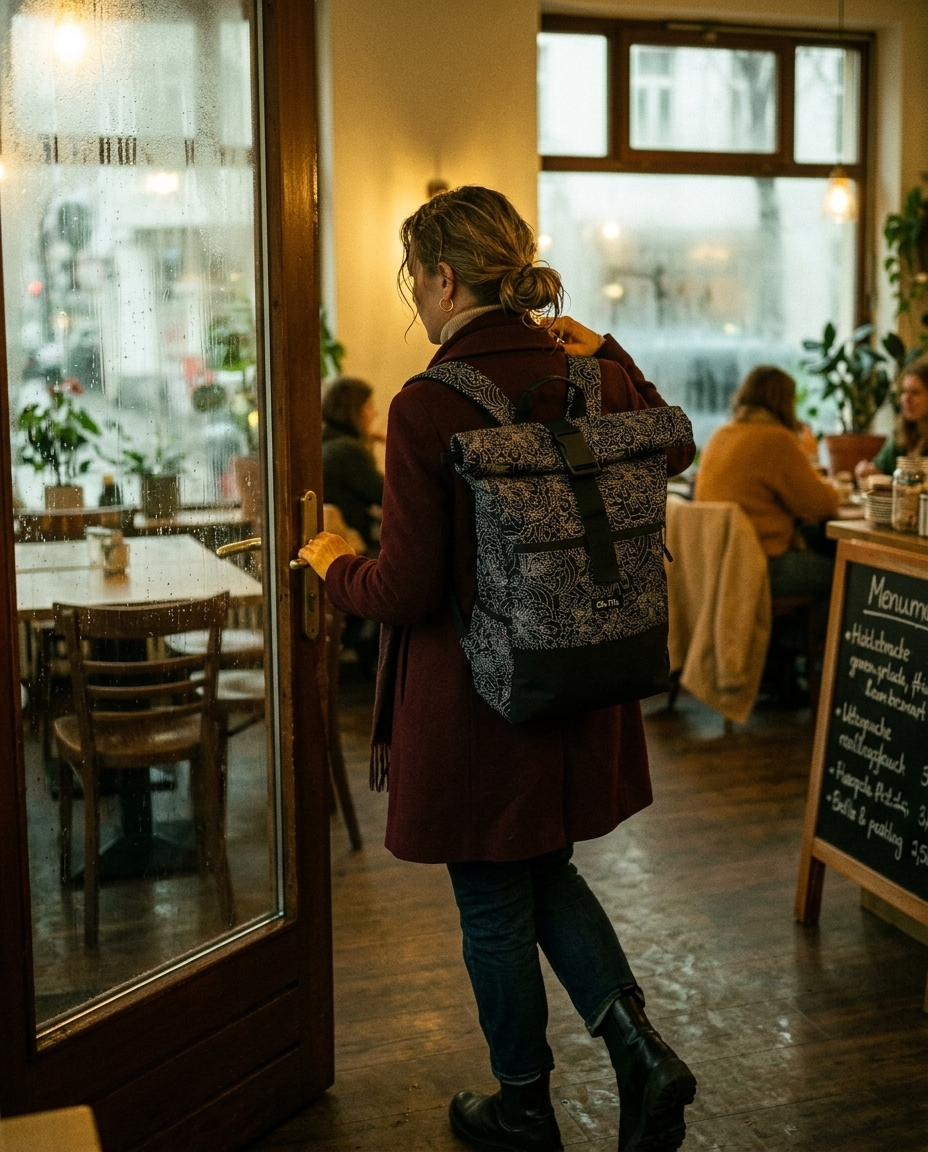 Ela Mo™ Rolltop Rucksack | Dots