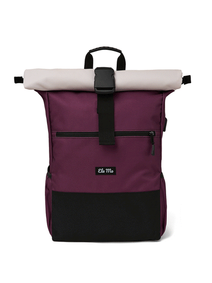Ela Mo™ Rolltop Rucksack | Grape