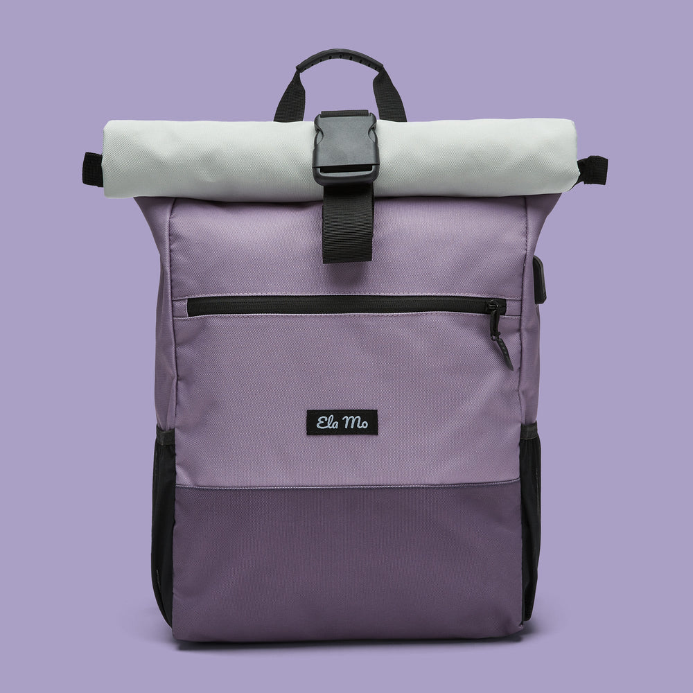 Ela Mo™ Rolltop Rucksack | Lavender