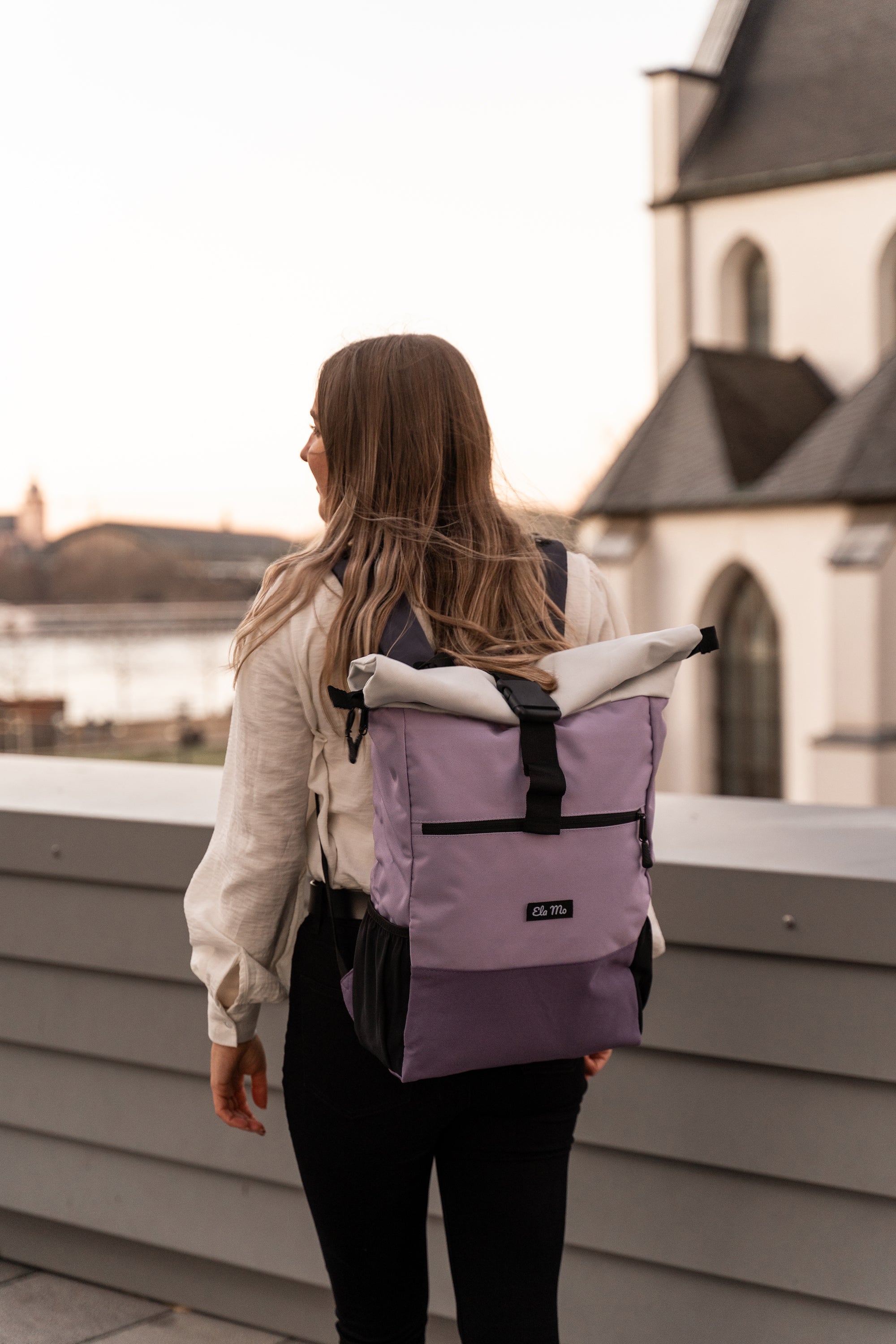 Ela Mo™ Rolltop Rucksack | Lavender
