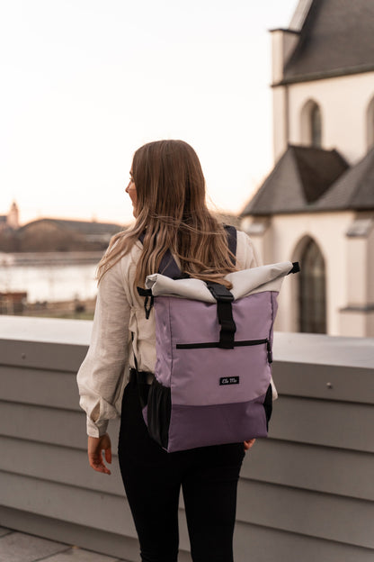 Ela Mo™ Rolltop Rucksack | Lavender
