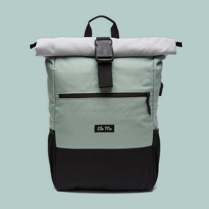 Ela Mo™ Rolltop Rucksack | Mintgrey