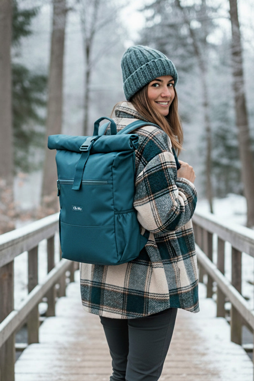 Ela Mo™ Rolltop Rucksack | Petrol