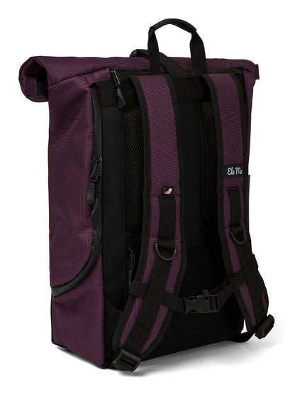 Ela Mo™ Rolltop Rucksack | Plum Reflective