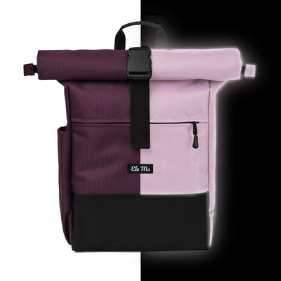 Ela Mo™ Rolltop Rucksack | Plum Reflective