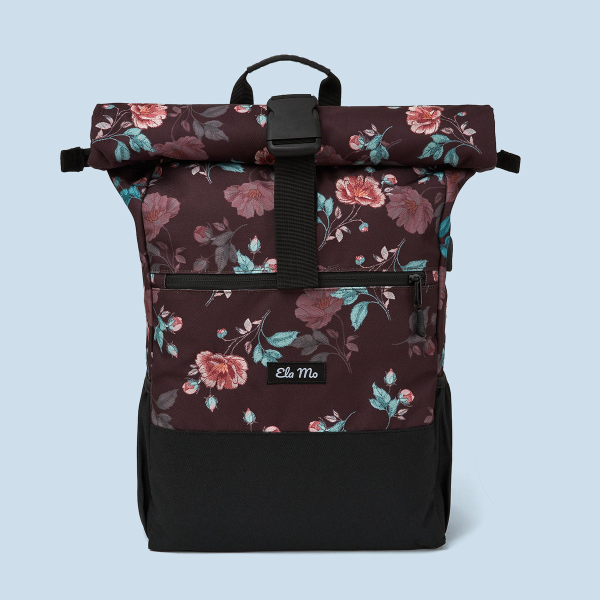 Roses Rucksack Ela Mo™ Rolltop Rucksack | Roses & Chocolate