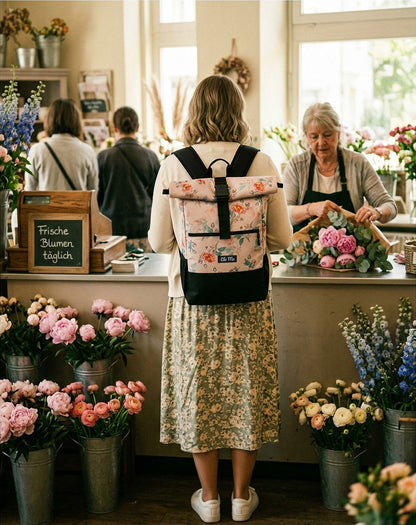 Ela Mo™ Rolltop Rucksack | Roses for You