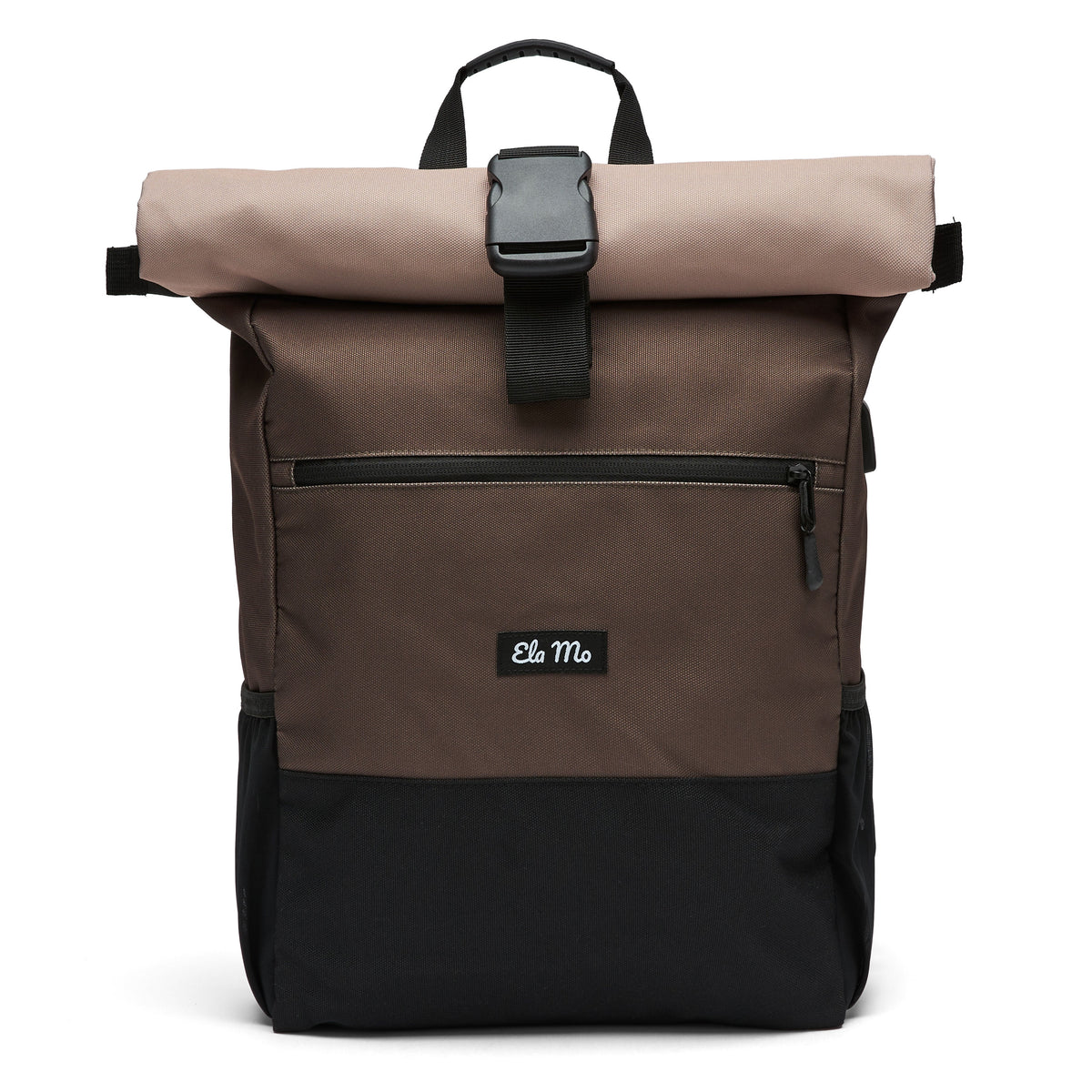 Ela Mo™ Rolltop Rucksack | Sand and Olive
