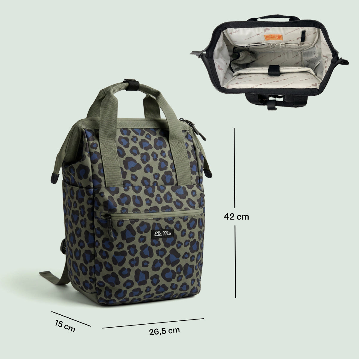 Ela Mo™ Topload Rucksack | Leo Olive