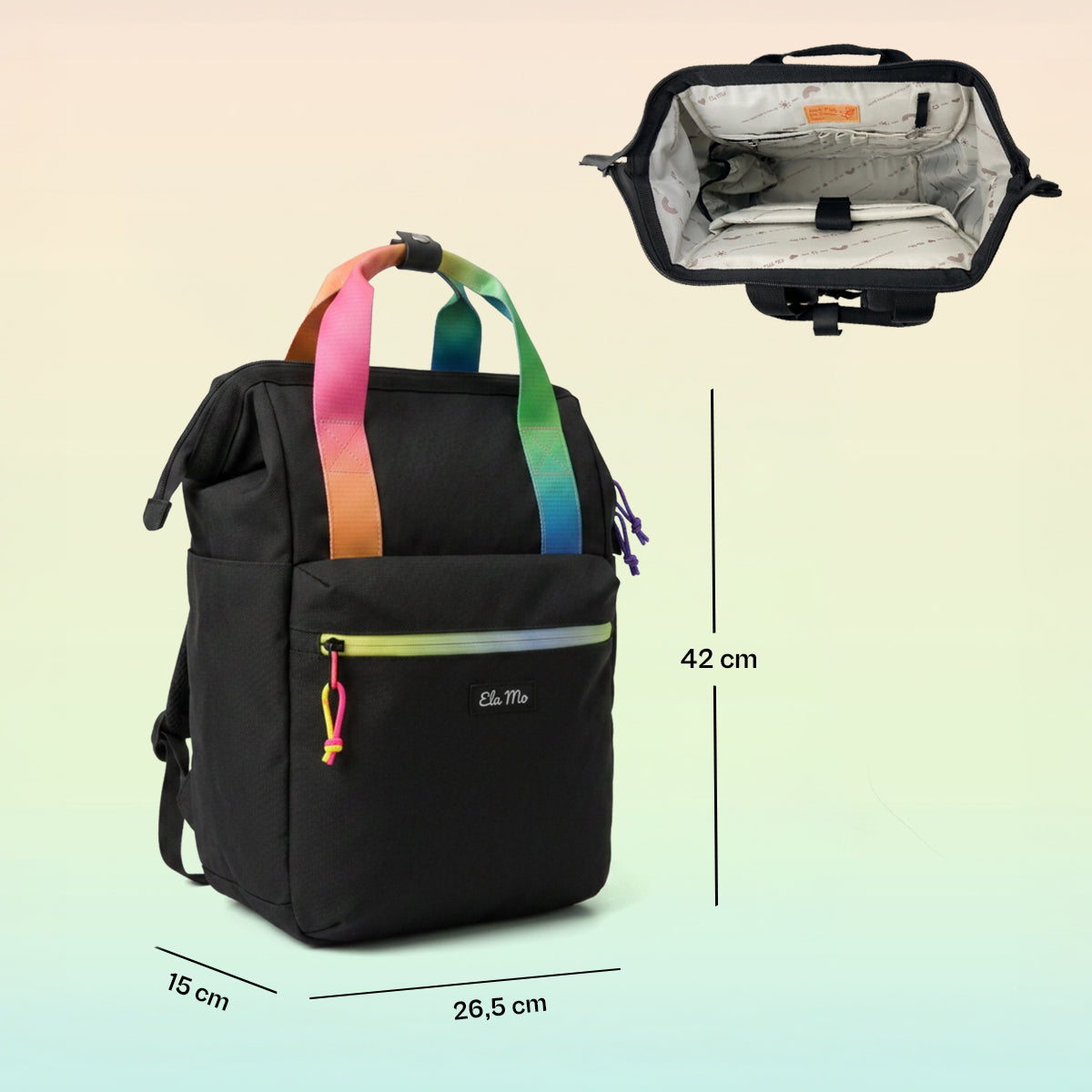 Ela Mo™ Topload Rucksack | Rainbow