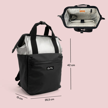 Ela Mo™ Topload Rucksack | Silver Lining