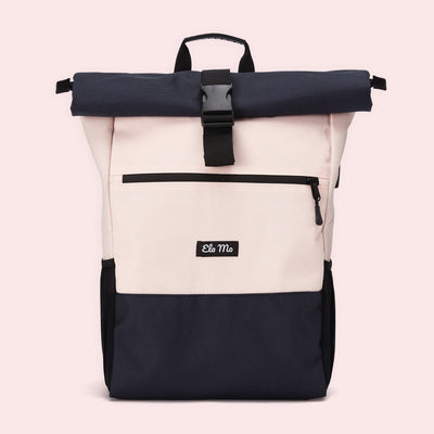 Pink & Blue Ela Mo™ Rolltop Rucksack | Pink & Blue